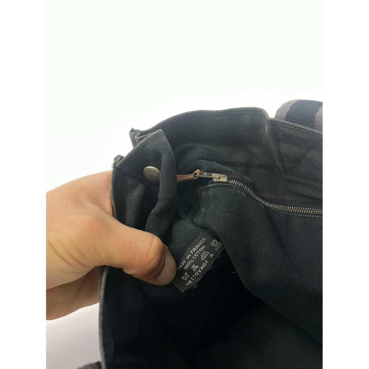 Hermès Black Cotton Handbag image 3