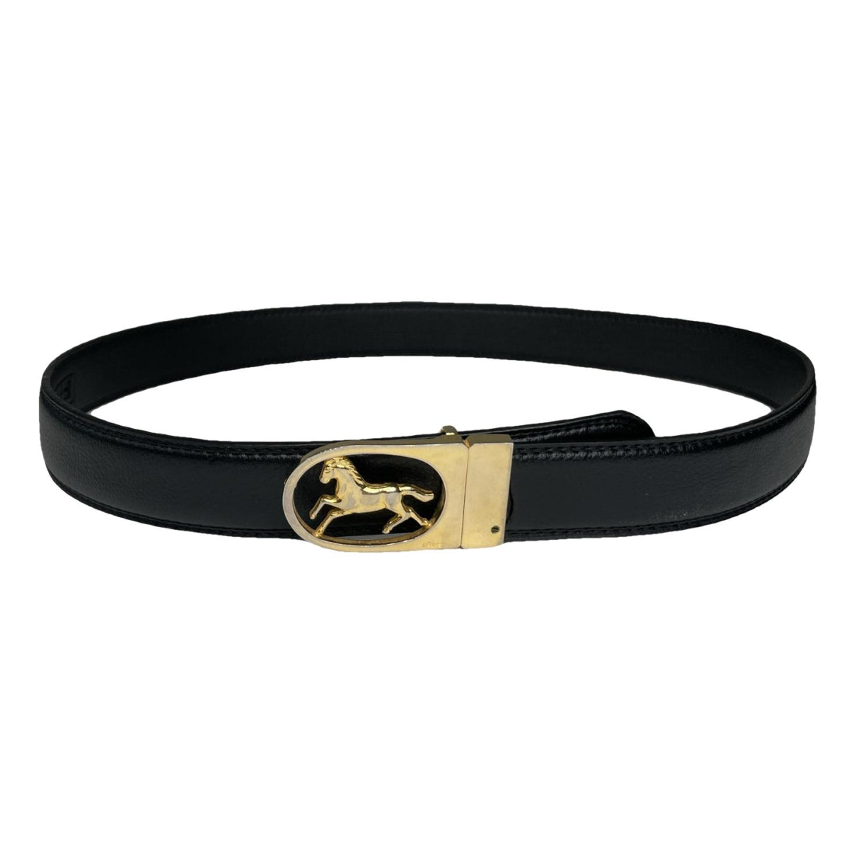 Celine Triomphe Black Leather Belt image 1