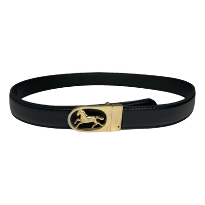 Celine Triomphe Black Leather Belt image 1