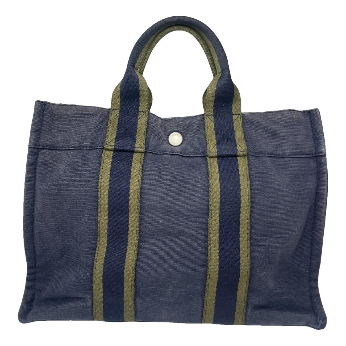 Hermès Navy Cotton Handbag image 1