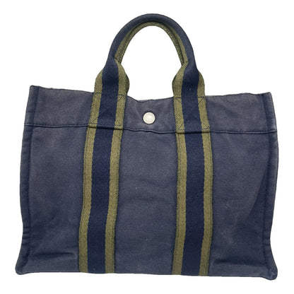 Hermès Navy Cotton Handbag image 1