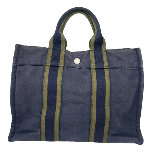 Hermès Navy Cotton Handbag image 1