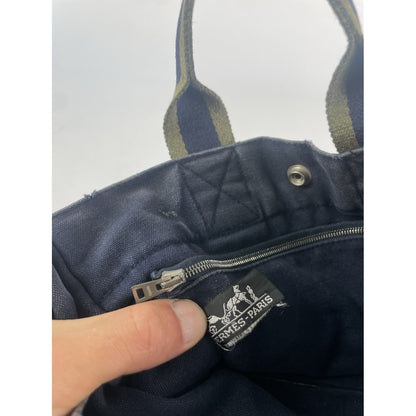 Hermès Navy Cotton Handbag image 2