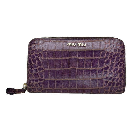 Miu Miu Purple Leather Wallet image 1