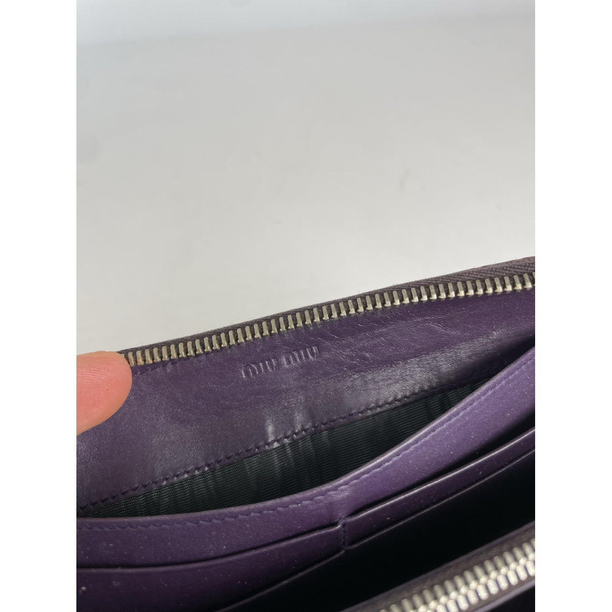 Miu Miu Purple Leather Wallet image 4