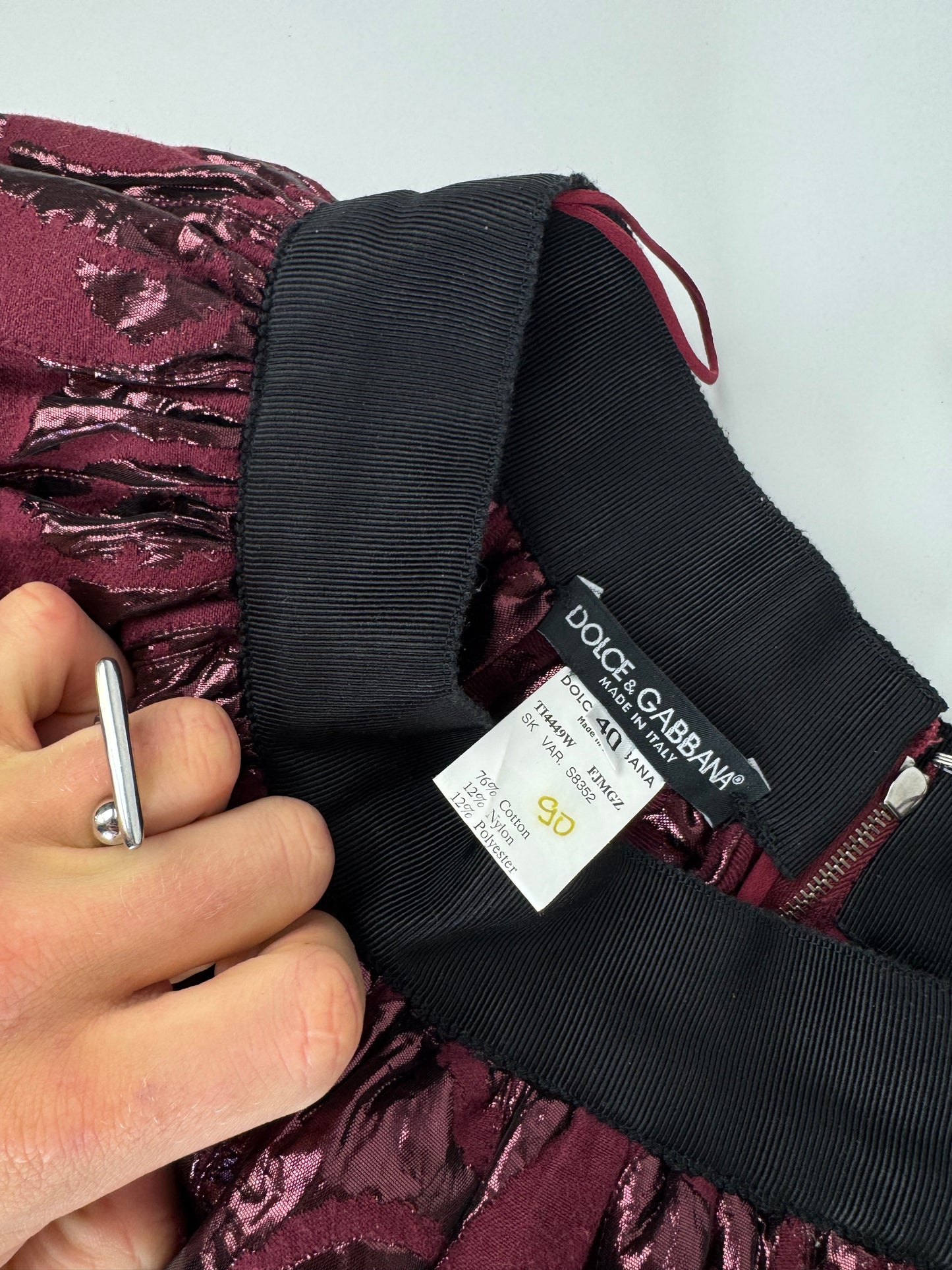 Vintage Dolce & Gabbana Special Edition Skirt purple/black 40/L