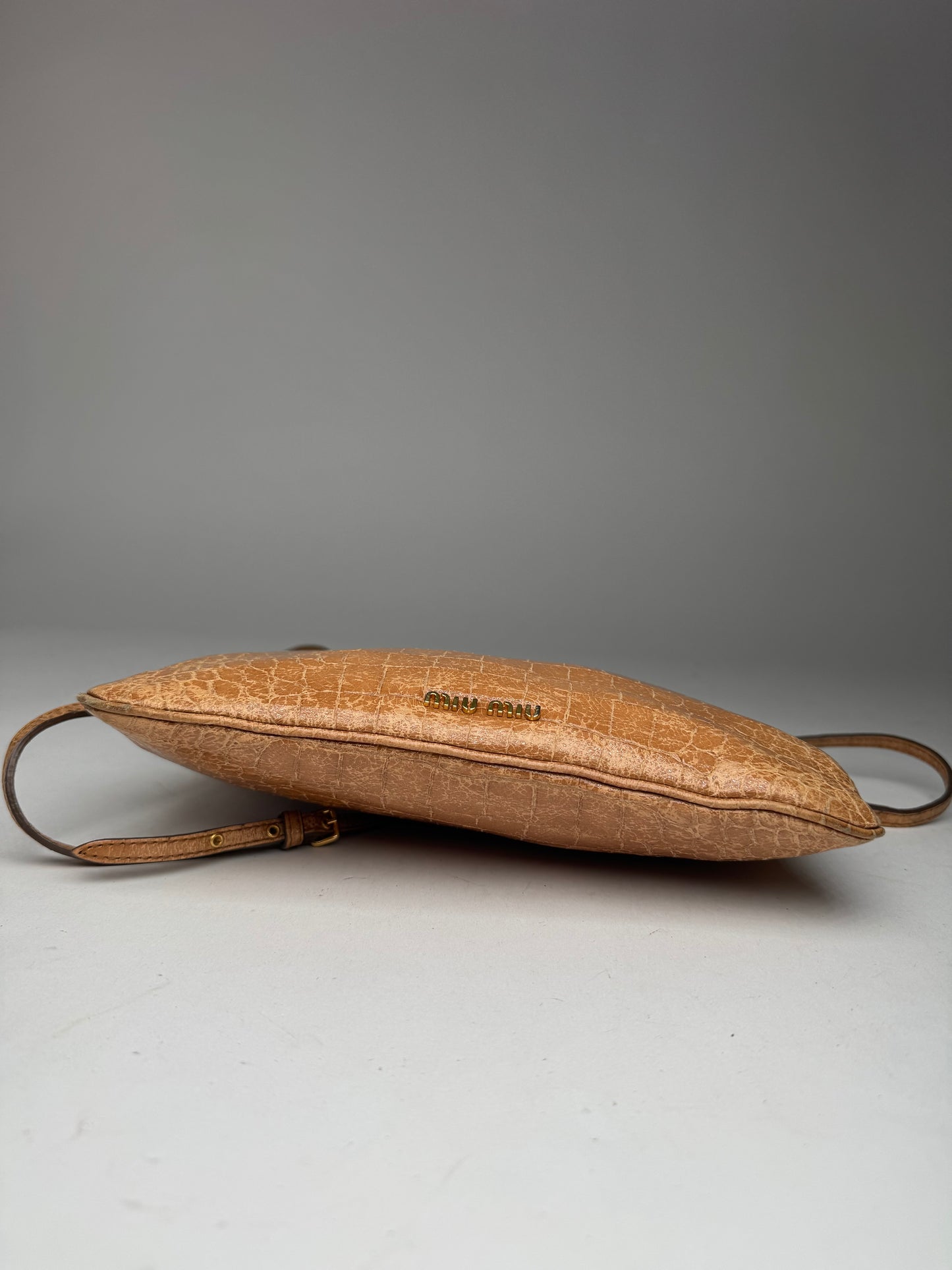 Vintage Miu Miu Leather Crossbody Bag Brown