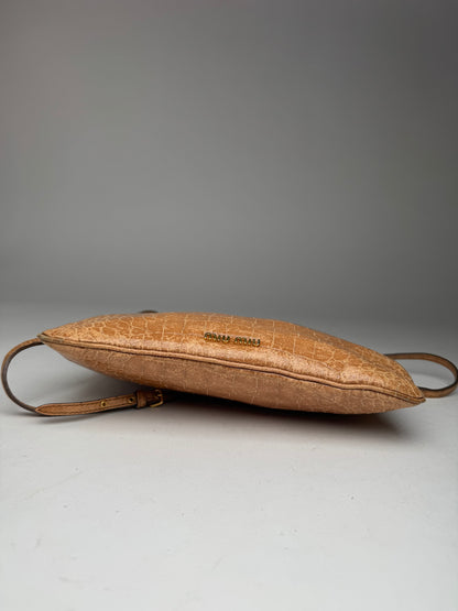 Vintage Miu Miu Leather Crossbody Bag Brown