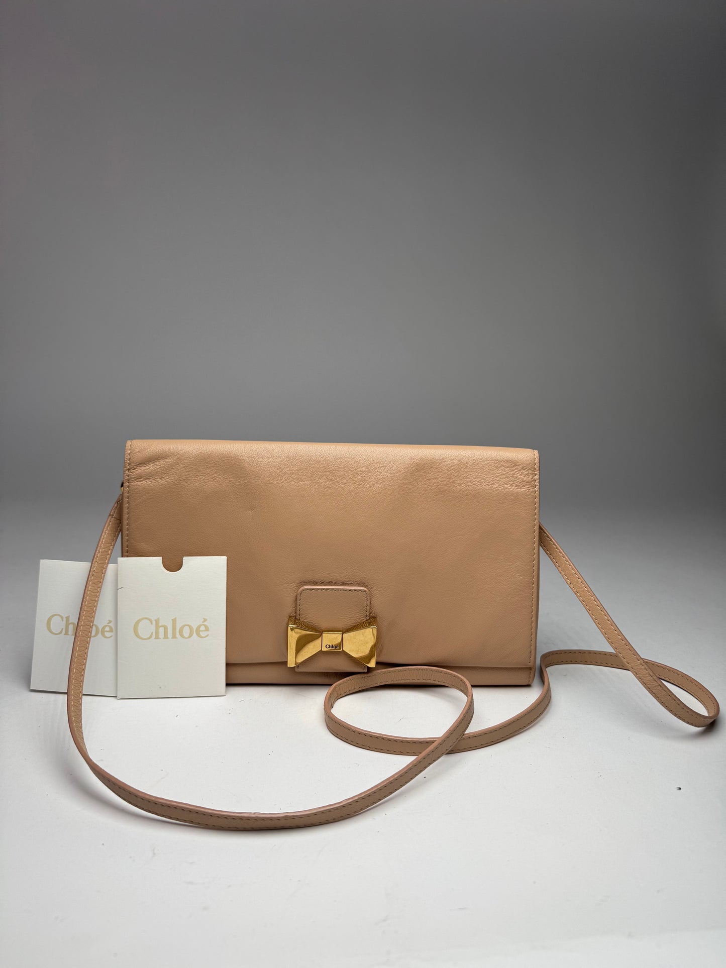 Vintage Chloe Leather Shoulder Bag Rose