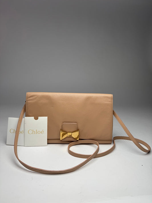 Vintage Chloe Leather Shoulder Bag Rose