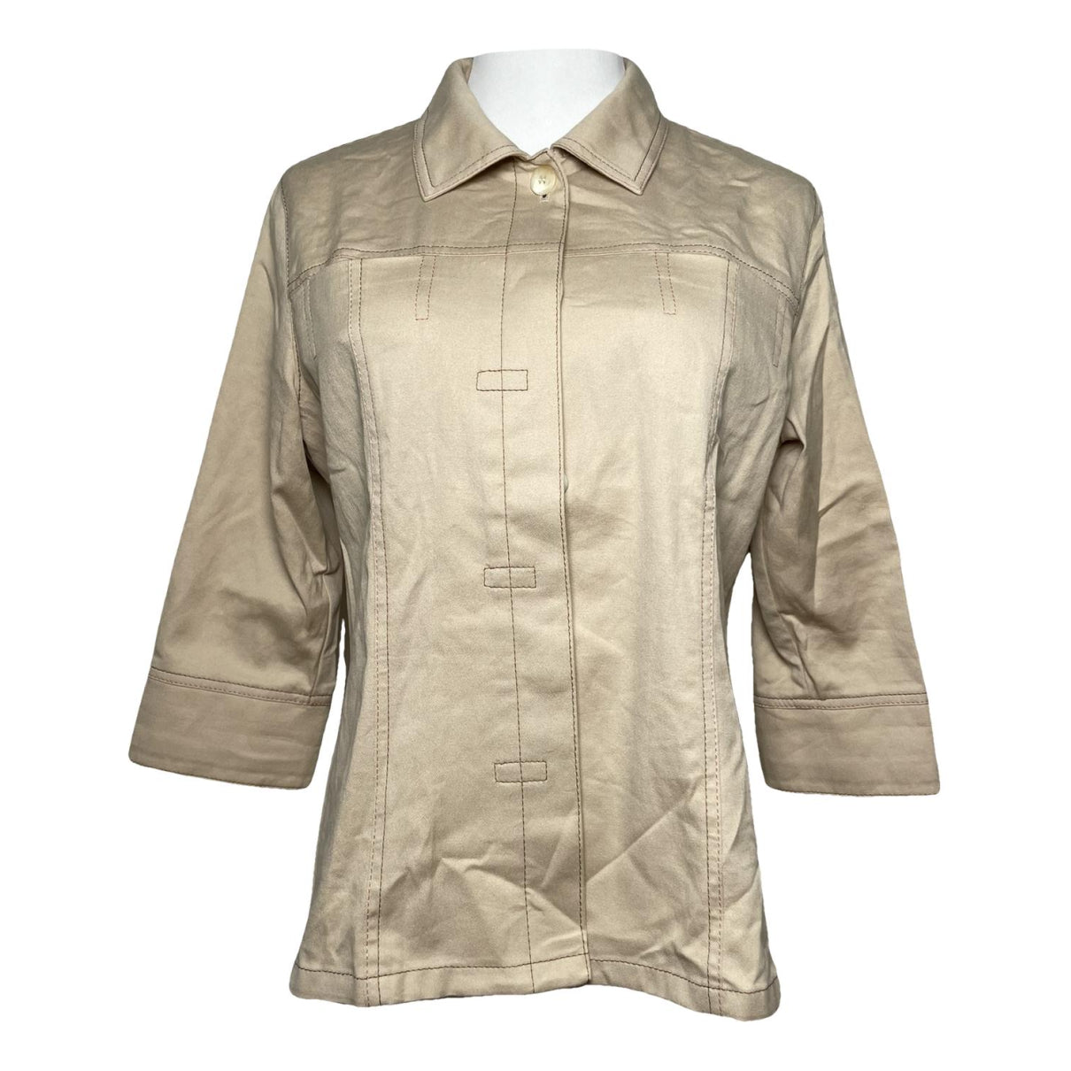 Kansai Yamamoto Beige Cotton Trench Coat image 1