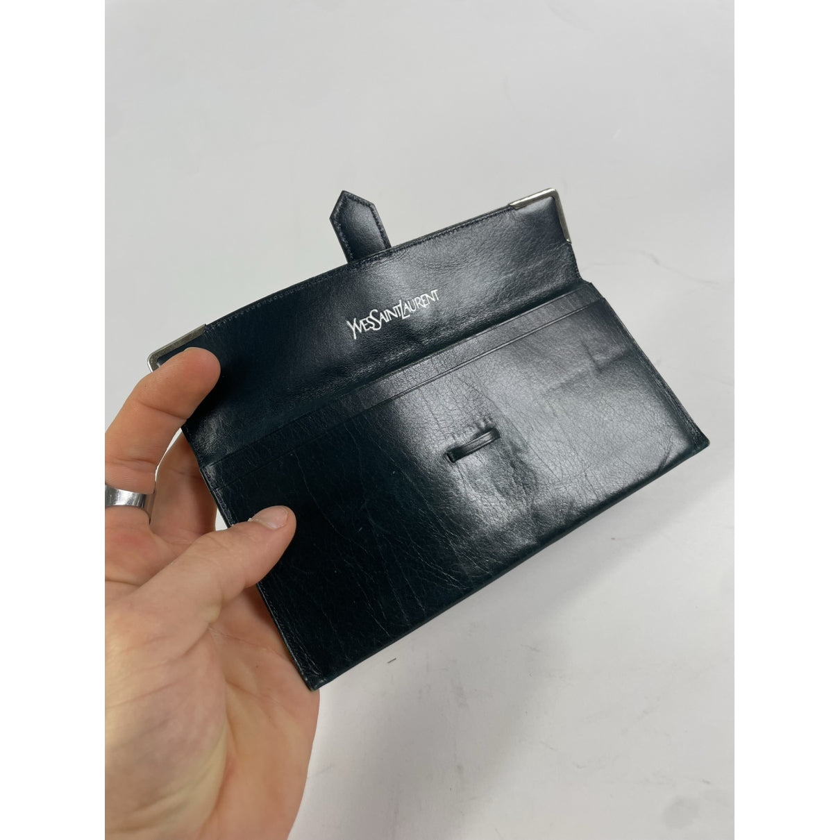 Yves Saint Laurent Turquoise Leather Purse image 3