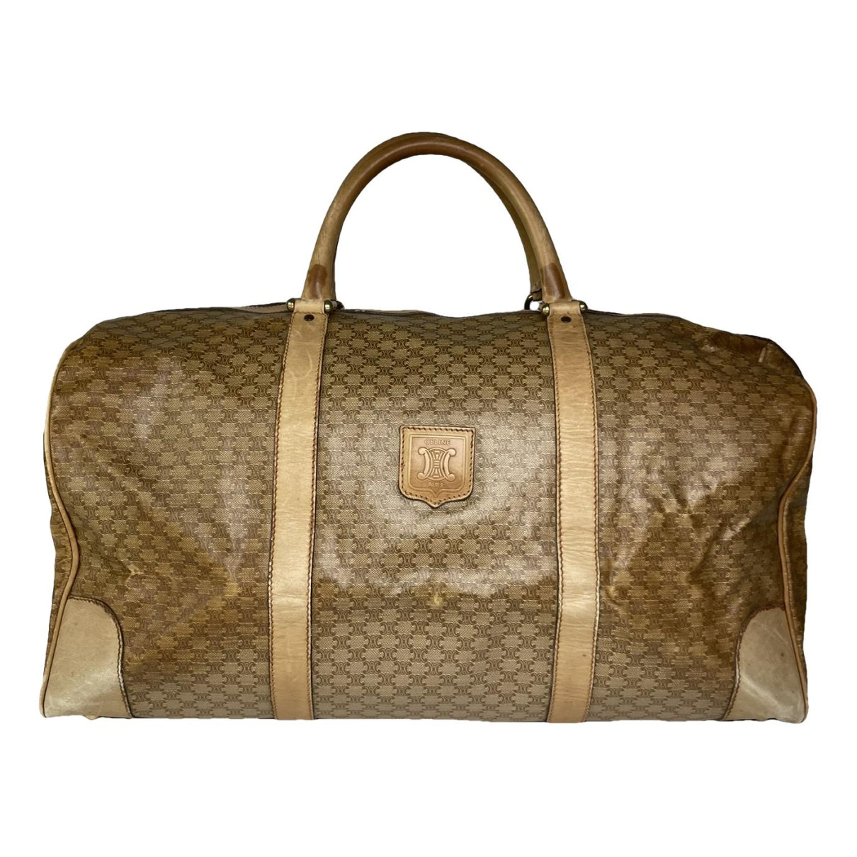 Celine Gold Leather Travel Bag image 1