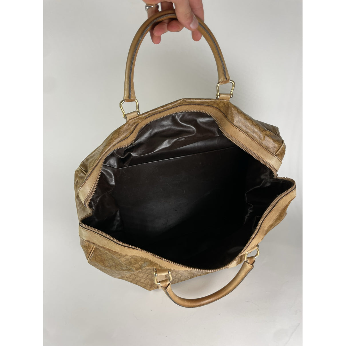 Celine Gold Leather Travel Bag image 2