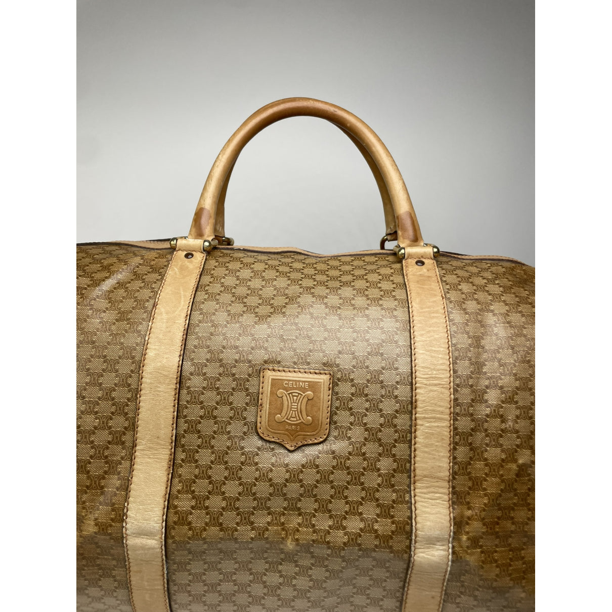 Celine Gold Leather Travel Bag image 3