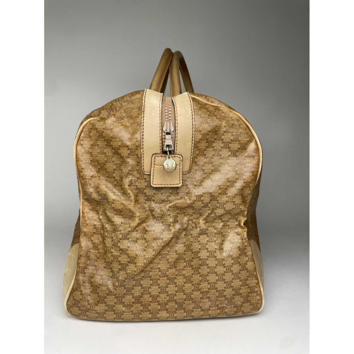 Celine Gold Leather Travel Bag image 4