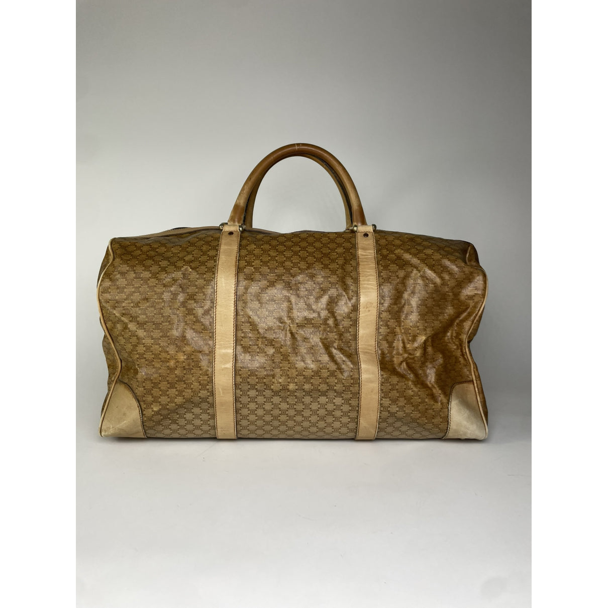 Celine Gold Leather Travel Bag image 5