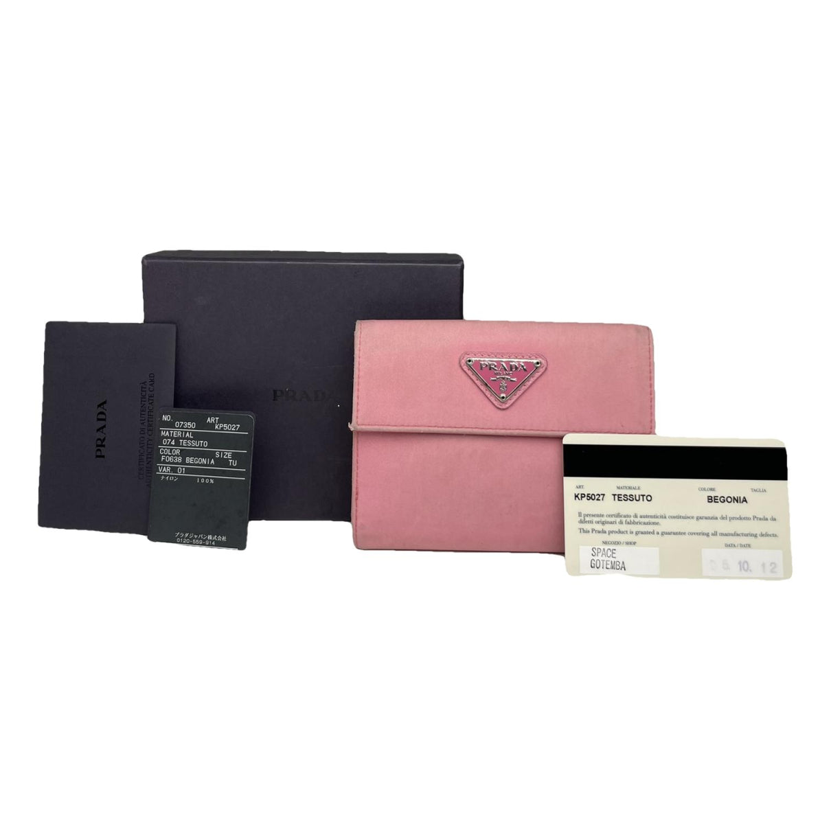 Prada Tessuto  Pink Leather Wallet image 1
