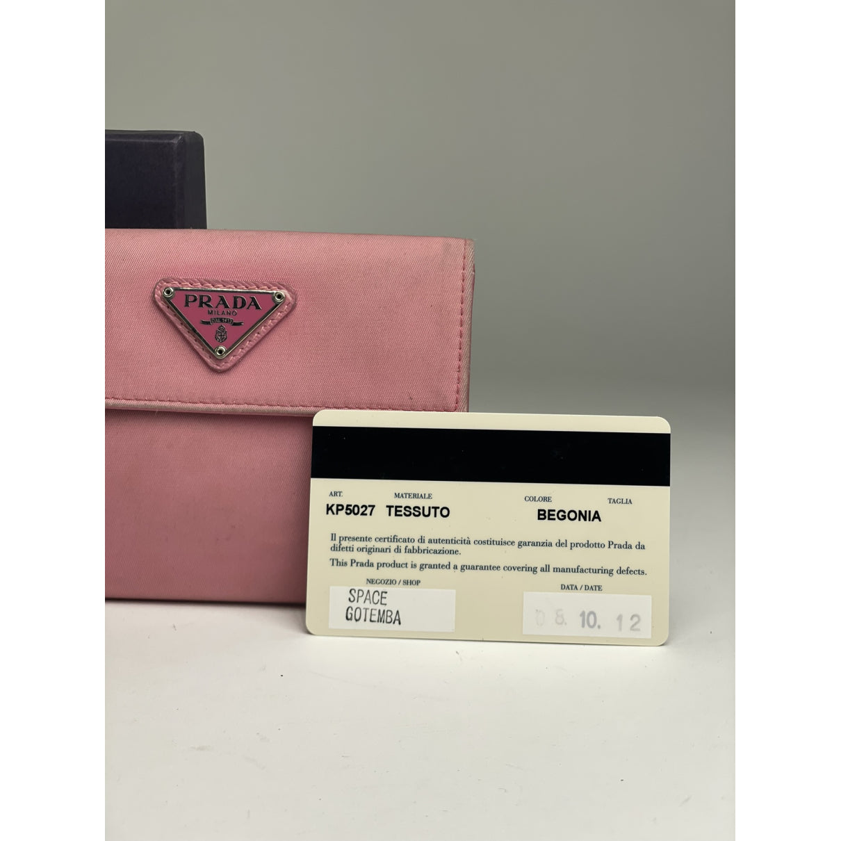 Prada Tessuto  Pink Leather Wallet image 2