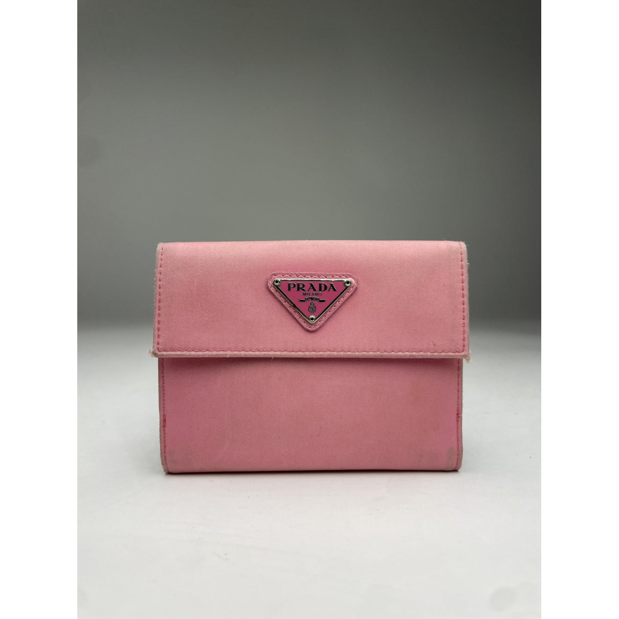 Prada Tessuto  Pink Leather Wallet image 3