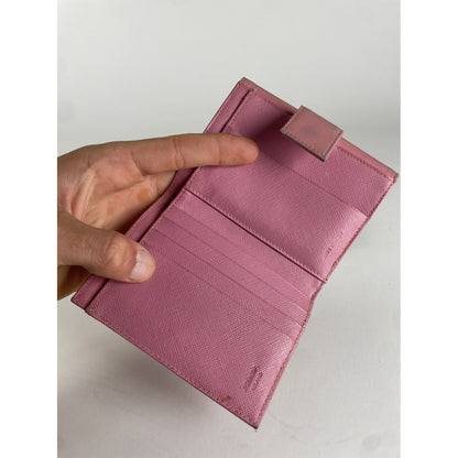 Prada Tessuto  Pink Leather Wallet image 5