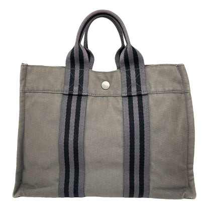 Hermès Grey Cotton Handbag image 1