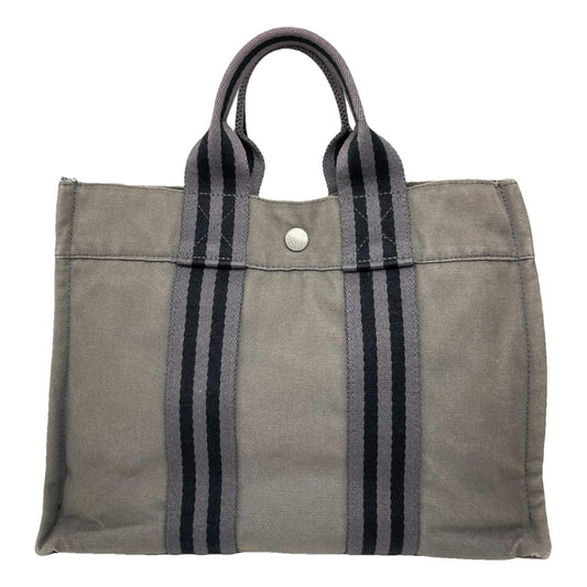 Hermès Grey Cotton Handbag image 1