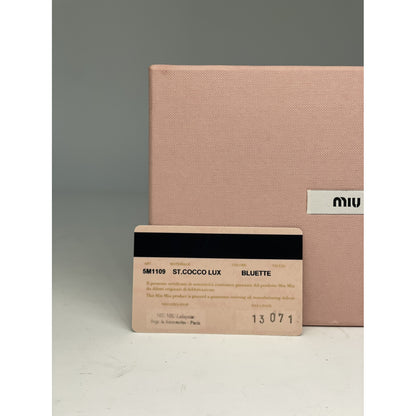 Miu Miu Navy Patent Leather Wallet image 2