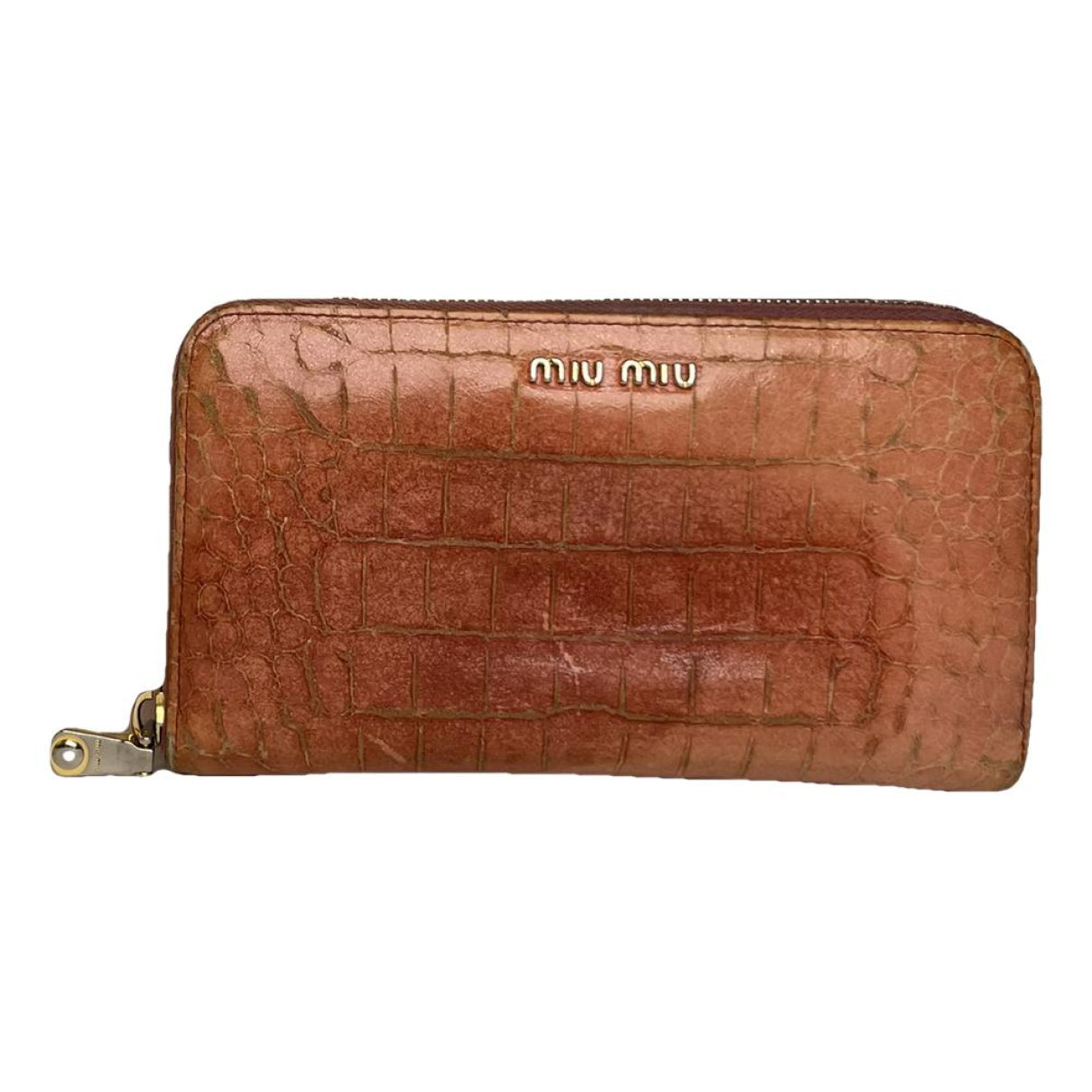 Miu Miu Orange Patent Leather Wallet image 1