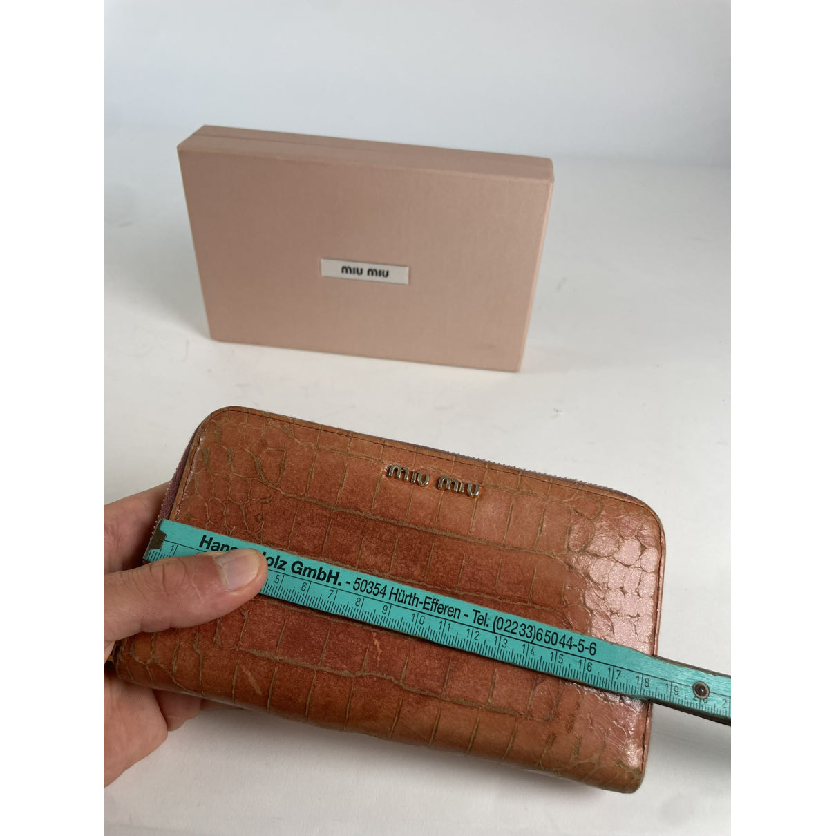 Miu Miu Orange Patent Leather Wallet image 5