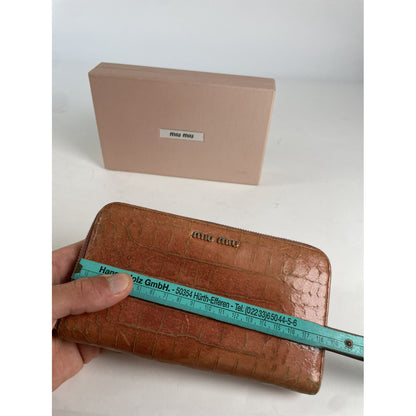 Miu Miu Orange Patent Leather Wallet image 5