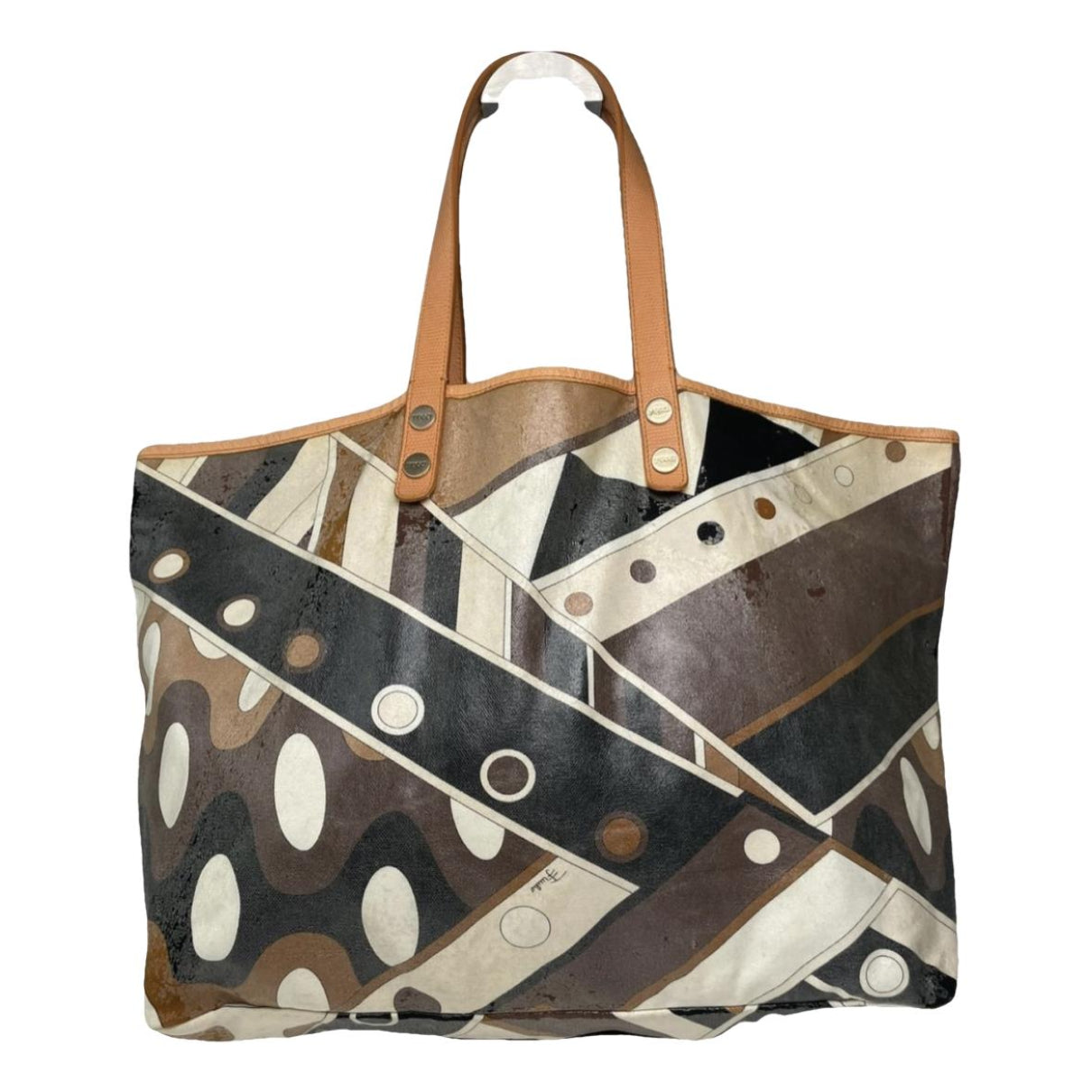 Emilio Pucci Orange Leather Handbag image 1