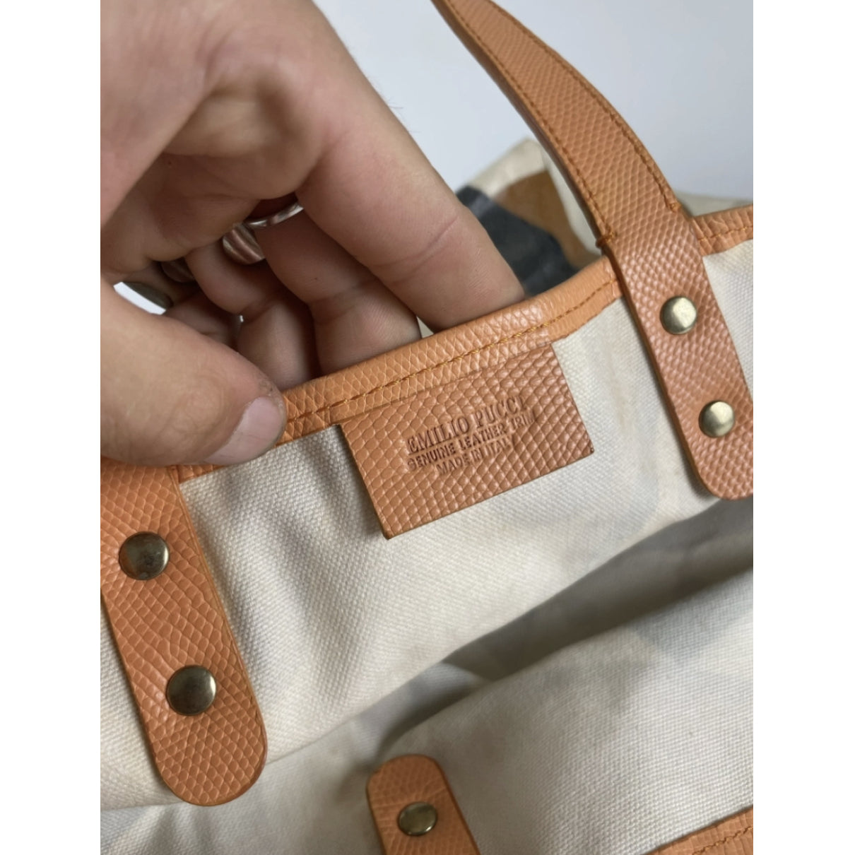 Emilio Pucci Orange Leather Handbag image 4