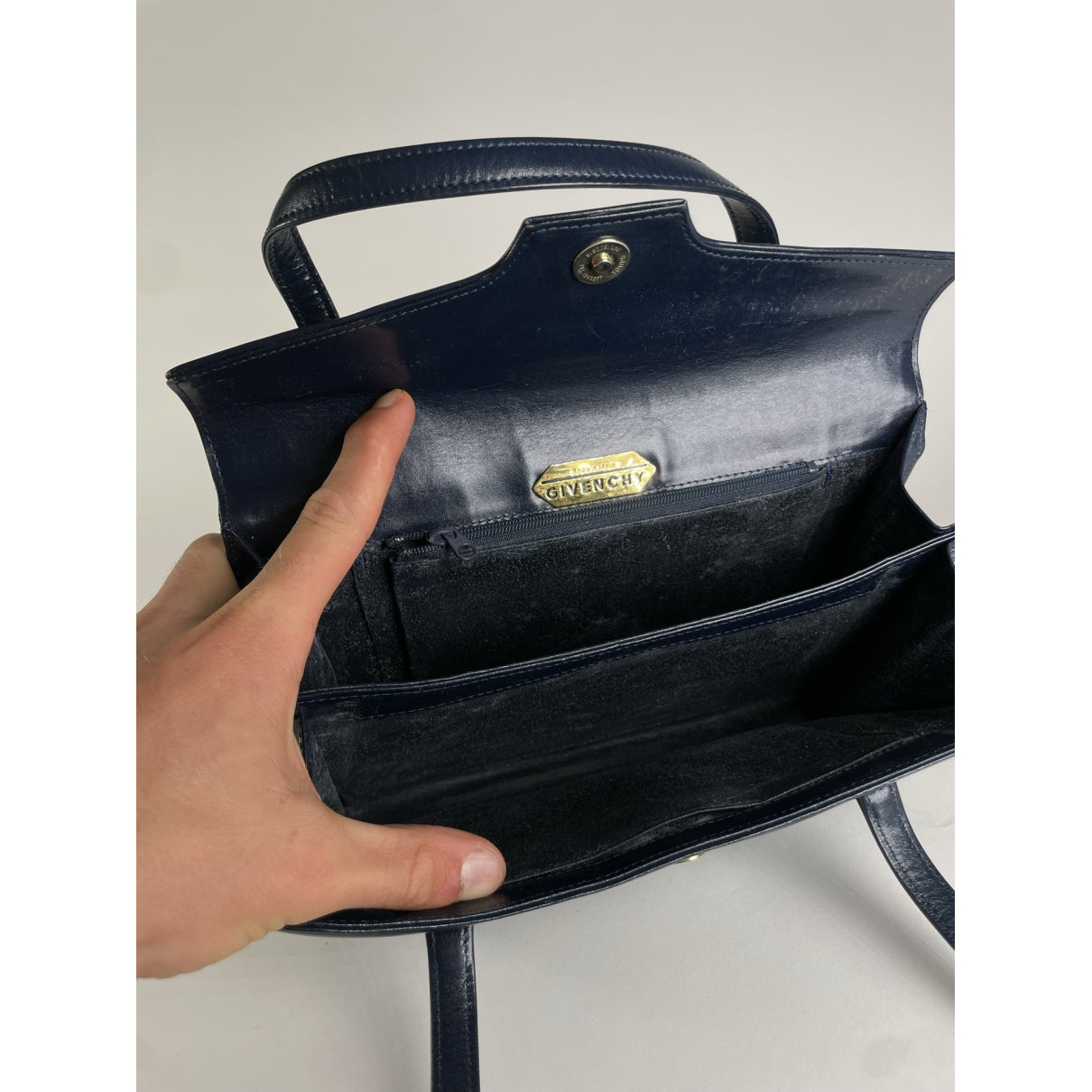 Givenchy 4G Navy Leather Handbag image 4