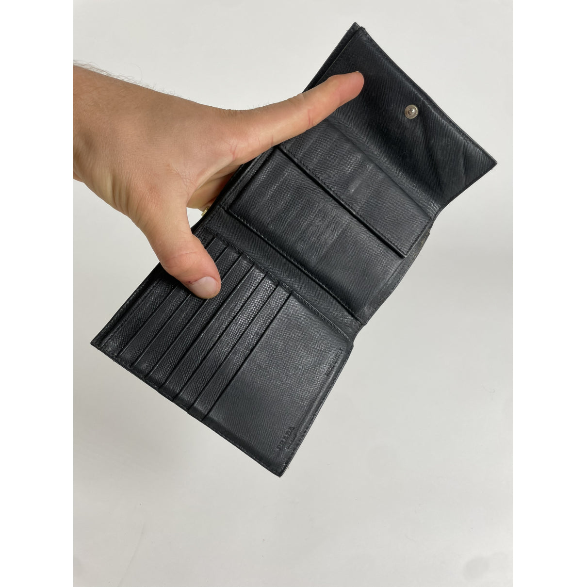Prada Tessuto  Black Leather Wallet image 4