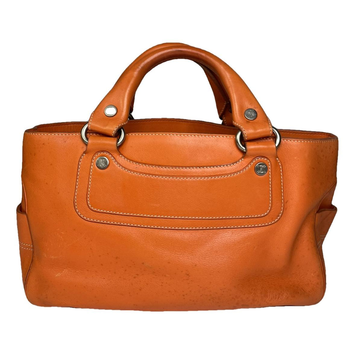 Celine Orange Leather Handbag image 1