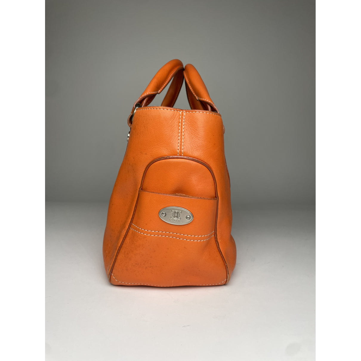 Celine Orange Leather Handbag image 4
