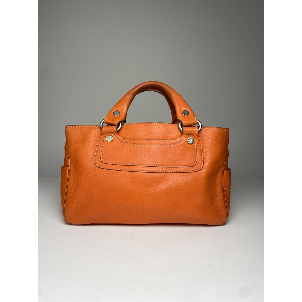 Celine Orange Leather Handbag image 5