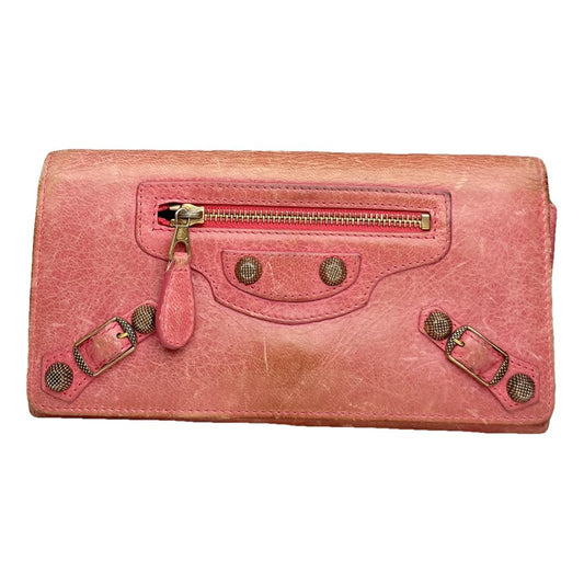 Balenciaga Pink Leather Wallet image 1