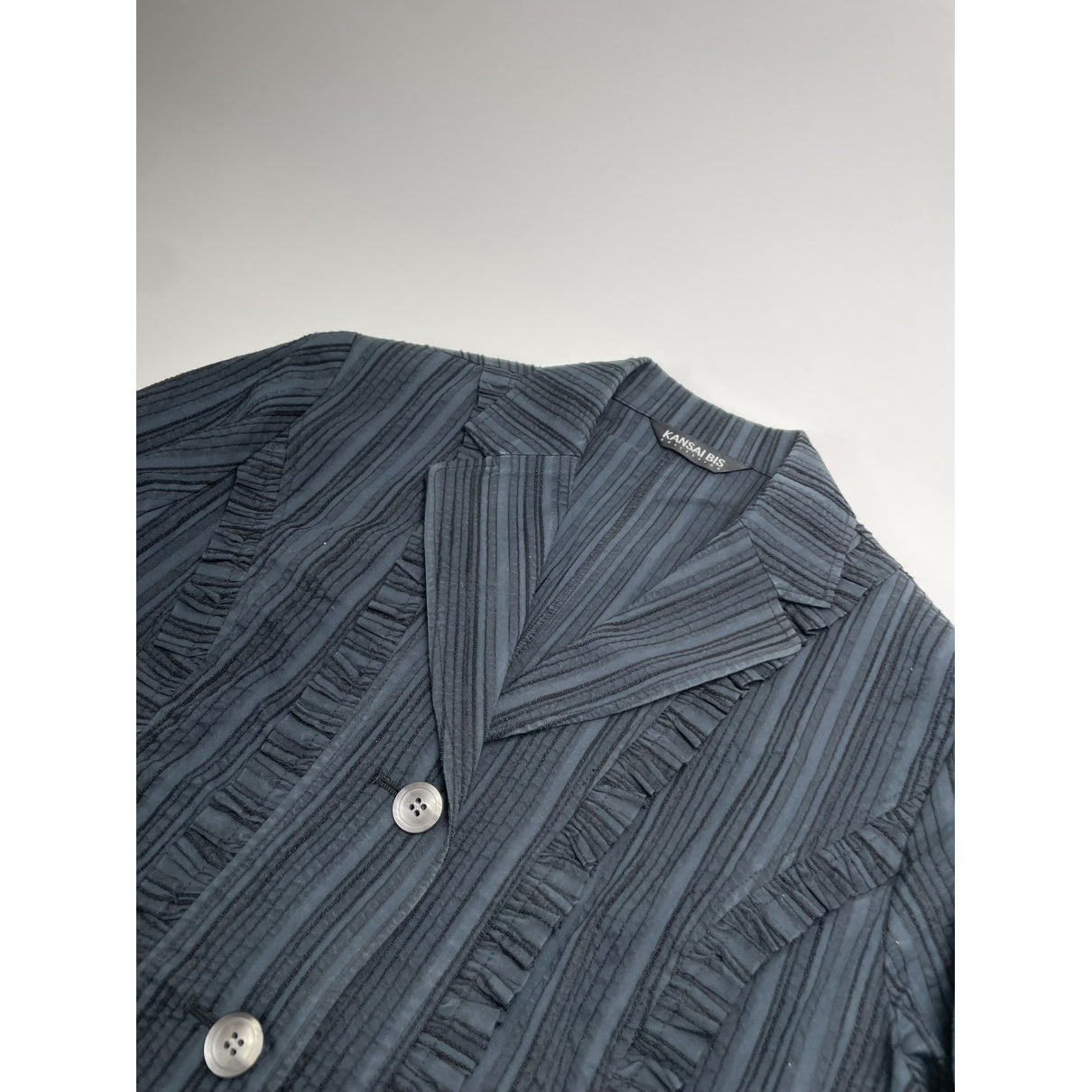 Kansai Yamamoto Black Viscose Trench Coat image 3