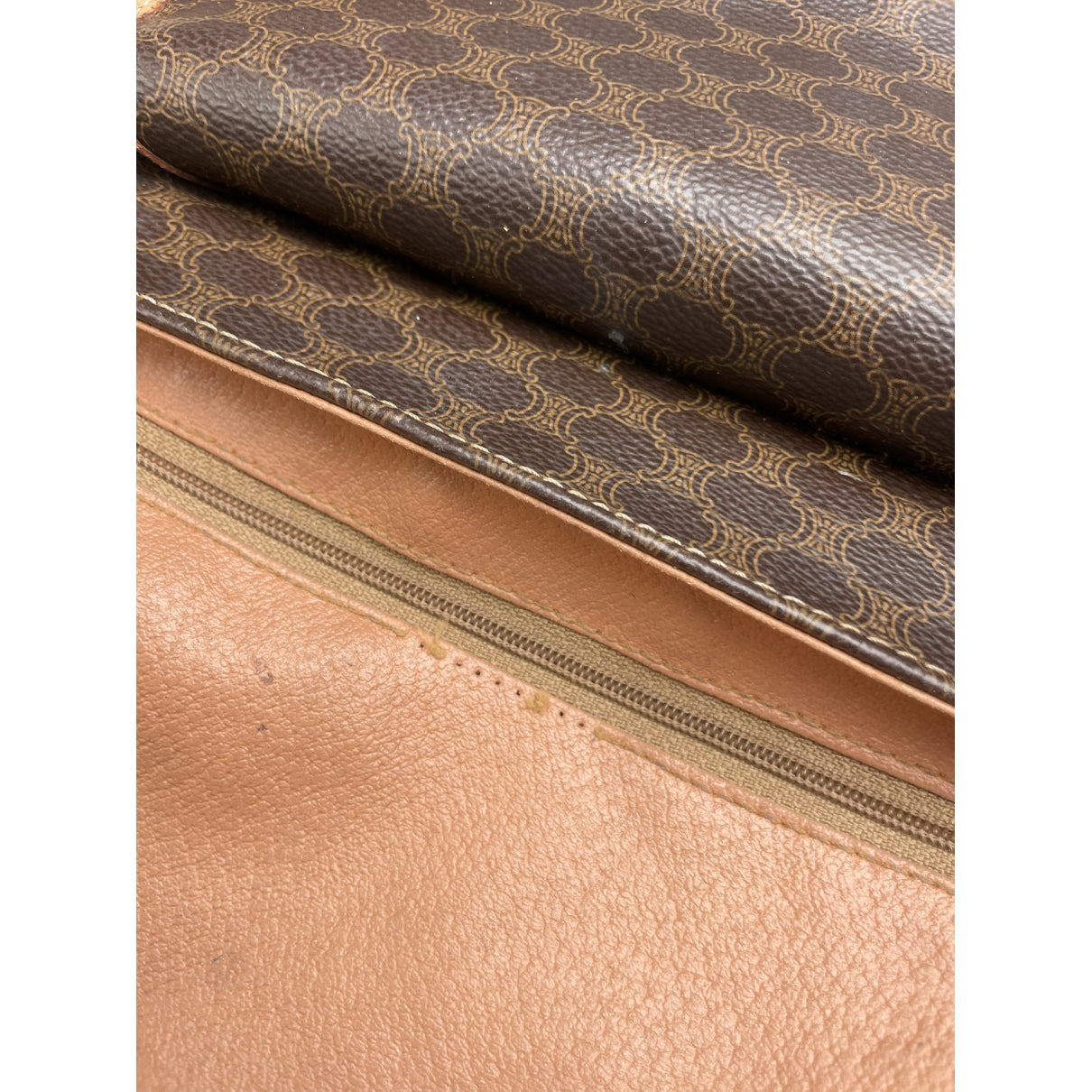 Celine Triomphe Brown Leather Handbag image 3