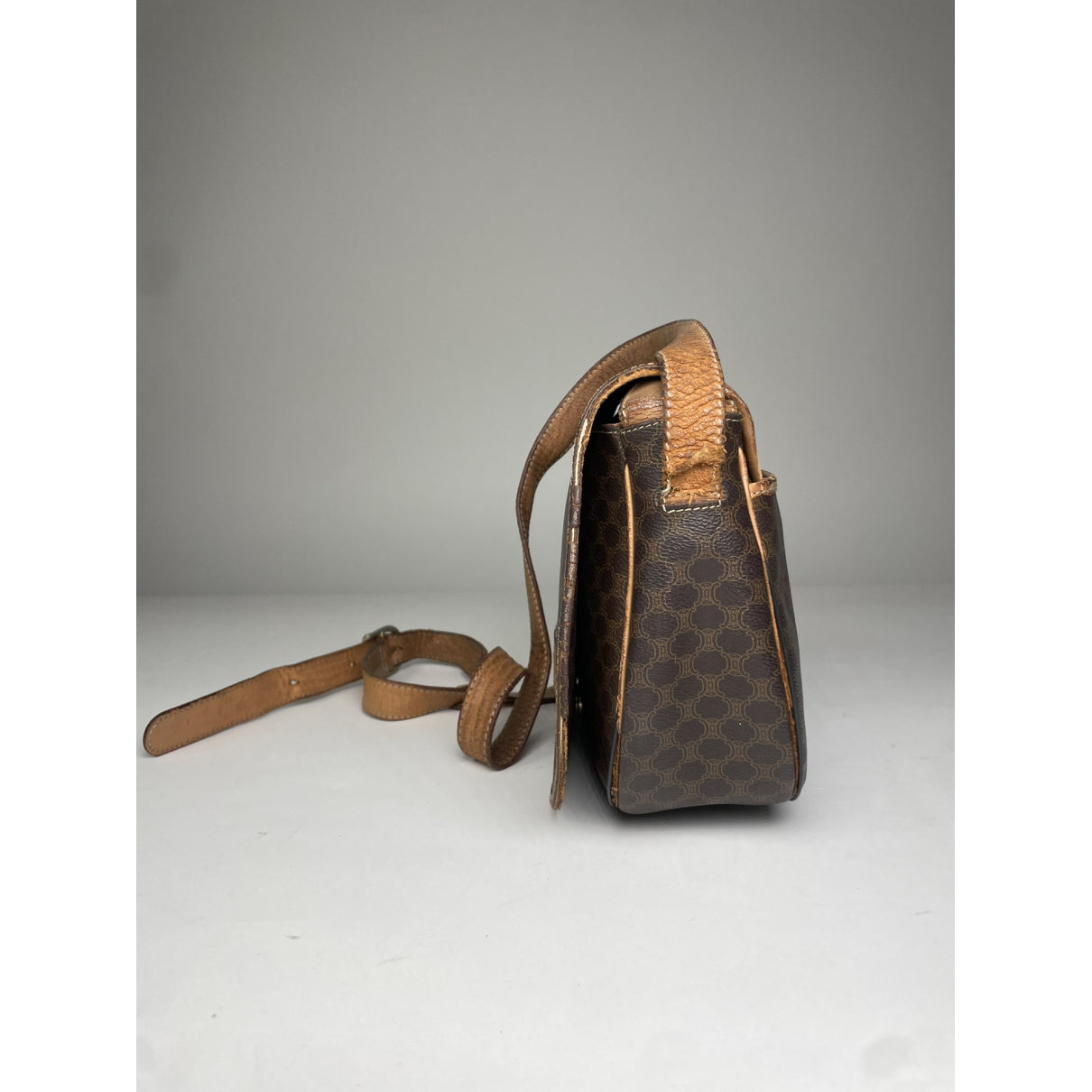 Celine Triomphe Brown Leather Handbag image 4