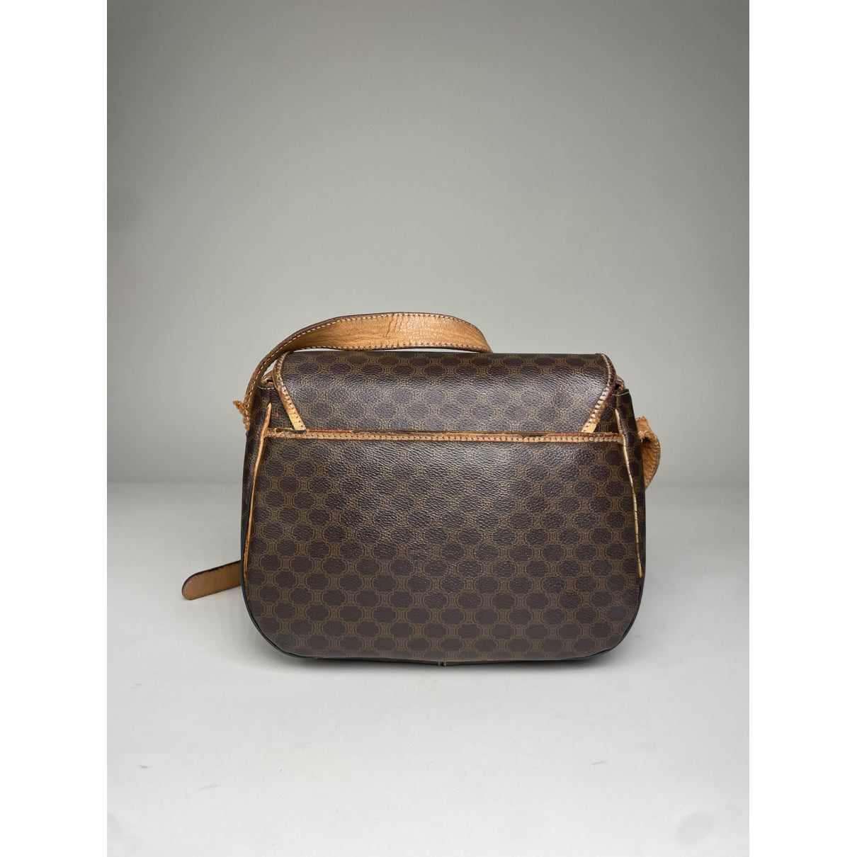 Celine Triomphe Brown Leather Handbag image 5