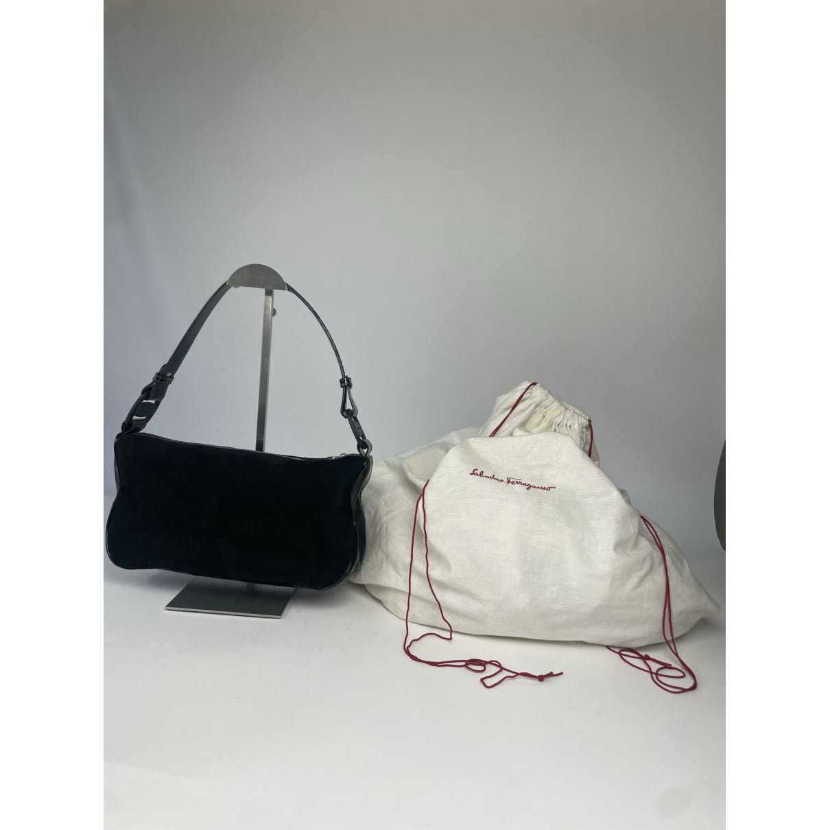 Salvatore Ferragamo Black Patent Leather Handbag image 4