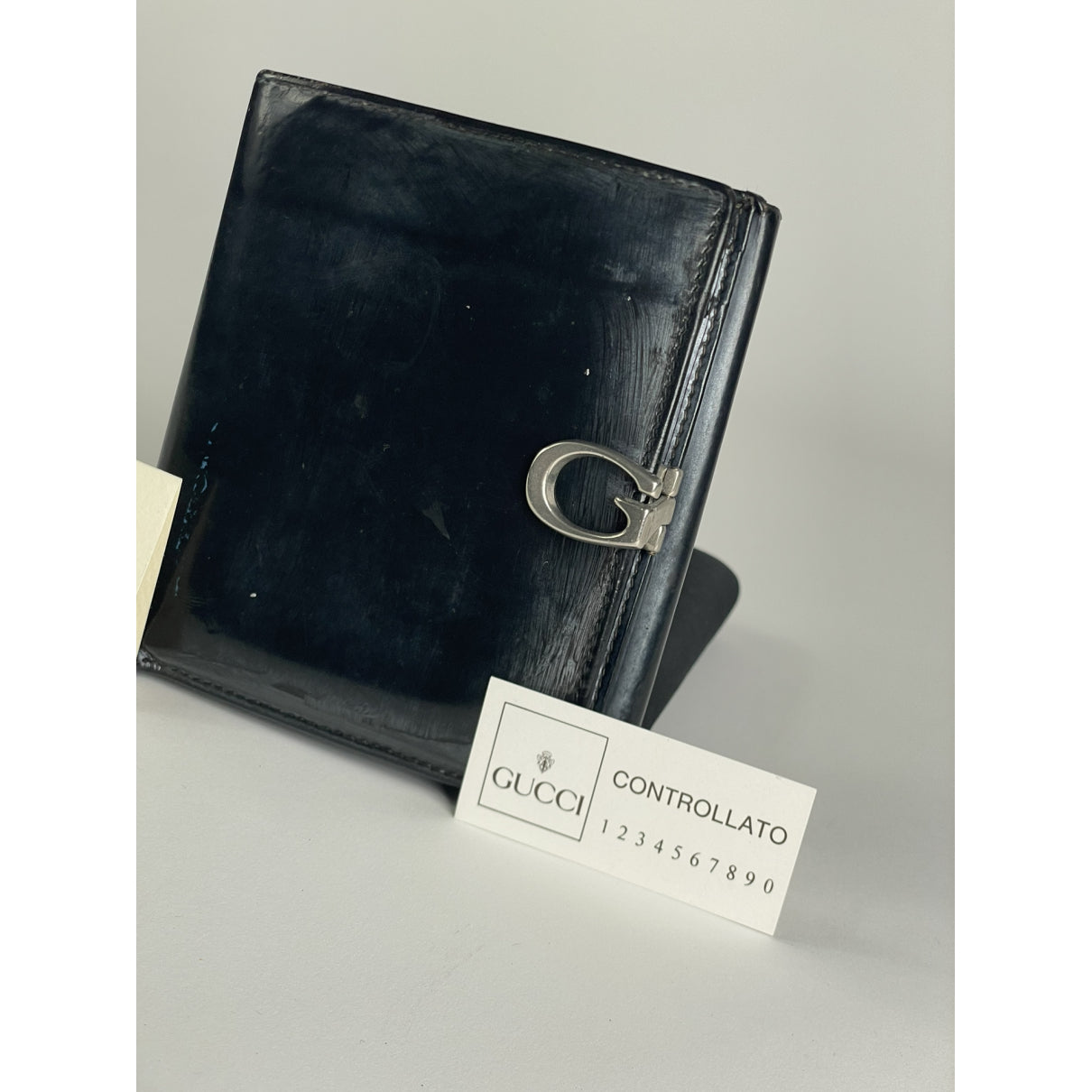 Gucci Marmont Black Patent Leather Wallet image 3