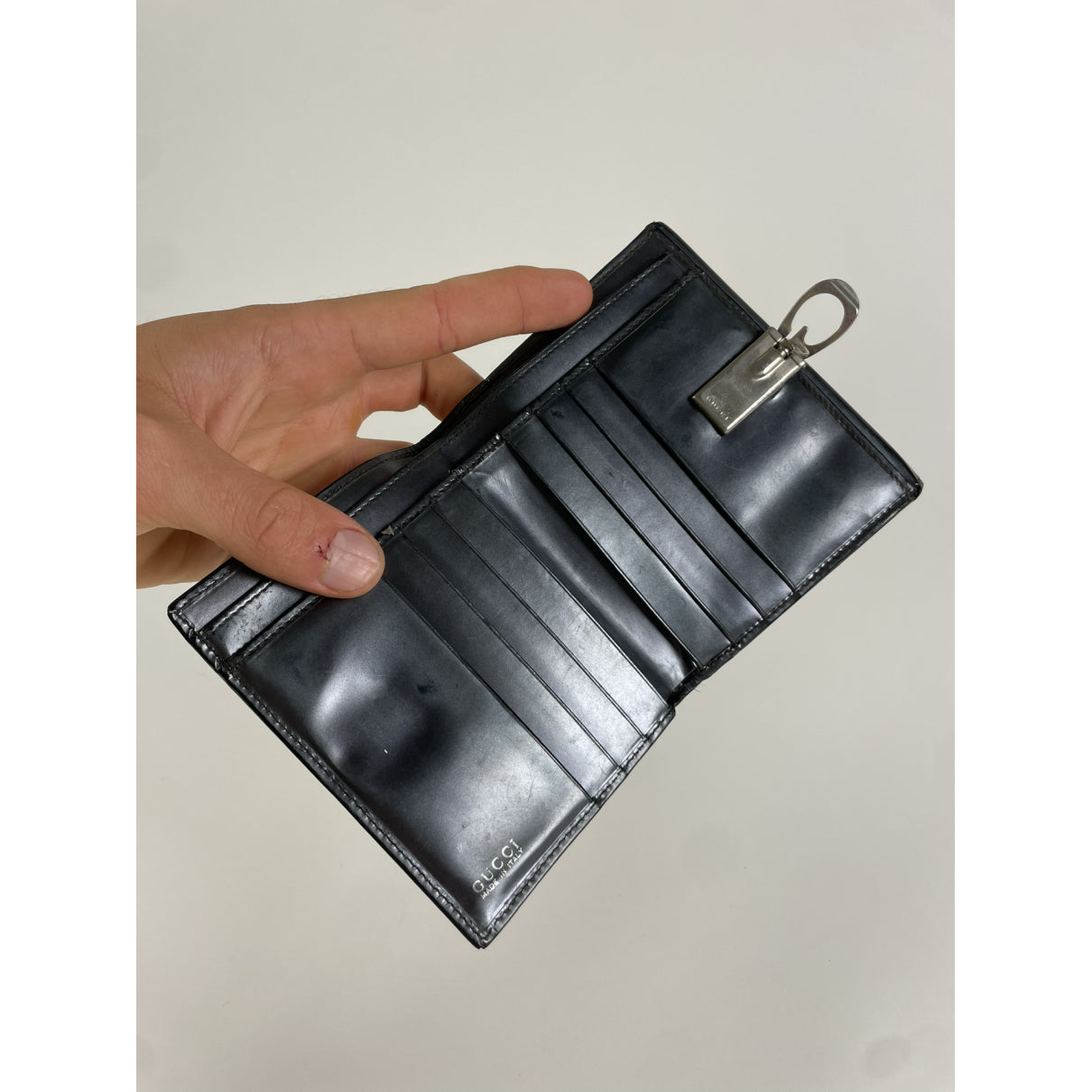 Gucci Marmont Black Patent Leather Wallet image 4