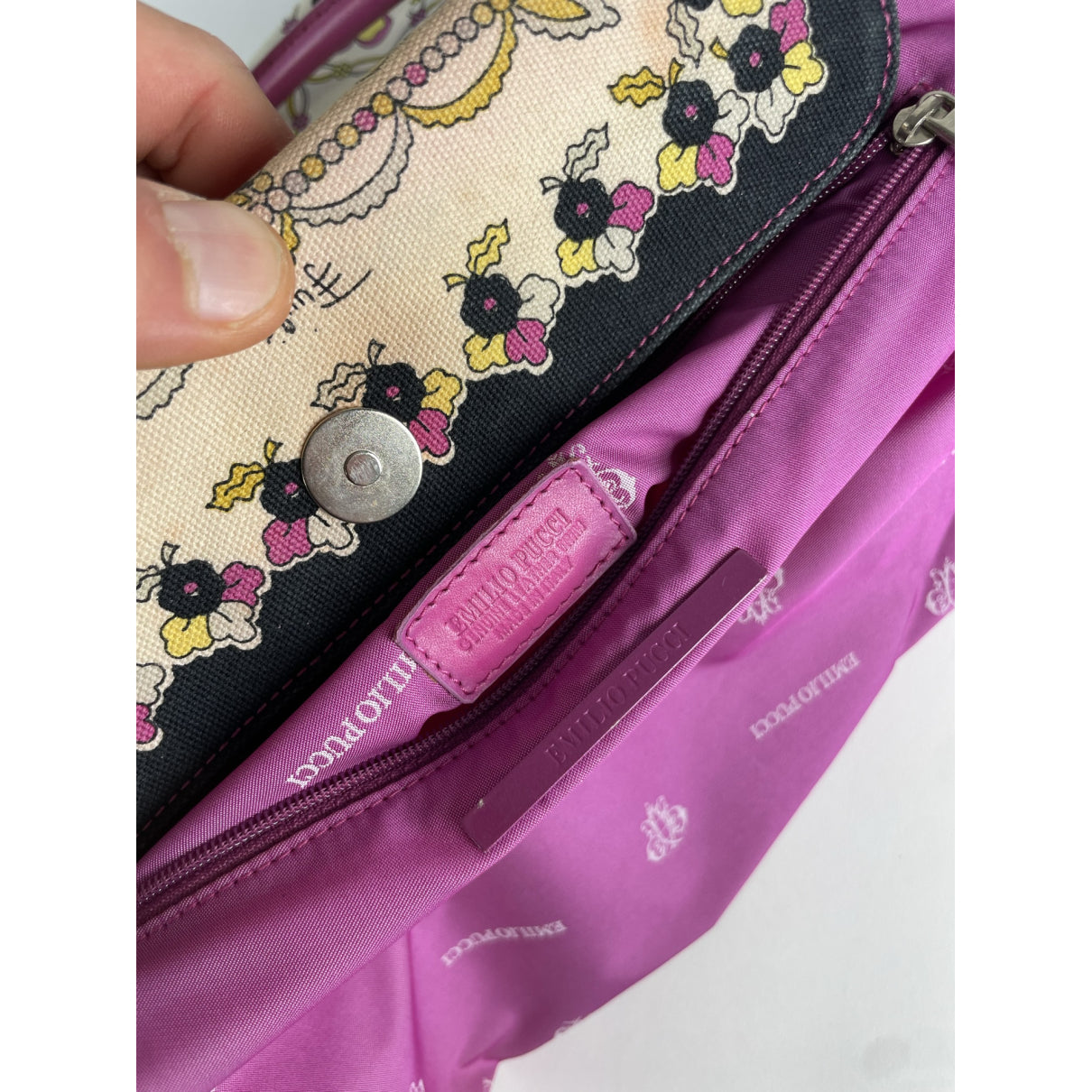 Emilio Pucci Purple Cotton Handbag image 4