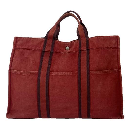 Hermès Red Cotton Handbag image 1