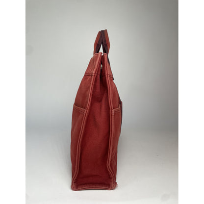 Hermès Red Cotton Handbag image 3
