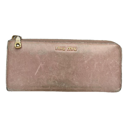Miu Miu Beige Leather Wallet image 1